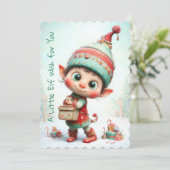 Enchanted Elf | North Pole Christmas Magic Feestdagenkaart (Staand voorkant)