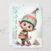 Enchanted Elf | North Pole Christmas Magic Feestdagenkaart (Voorkant)
