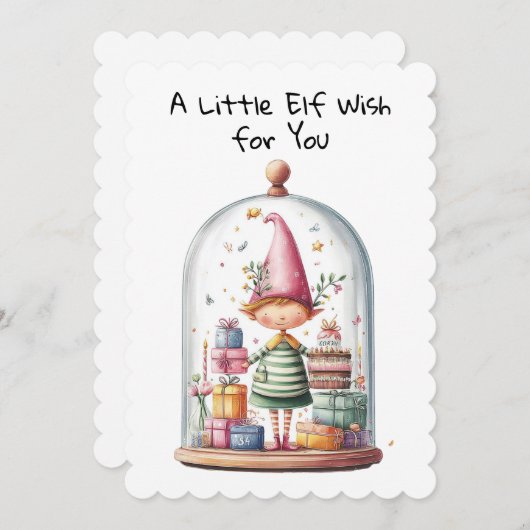 Enchanted Elf | North Pole Christmas Magic Feestdagenkaart (Voorkant / Achterkant)