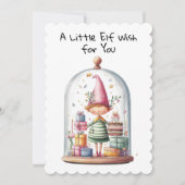 Enchanted Elf | North Pole Christmas Magic Feestdagenkaart (Voorkant)