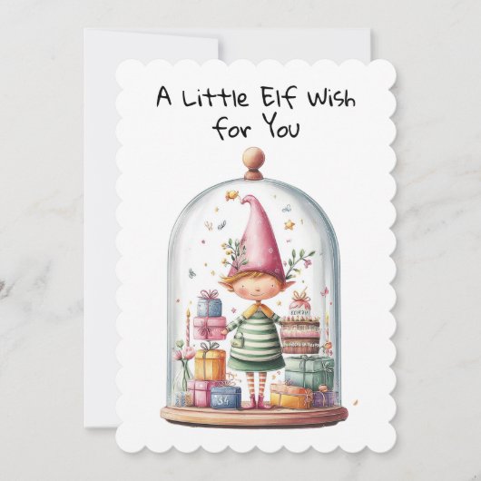 Enchanted Elf | North Pole Christmas Magic Feestdagenkaart (Voorkant)