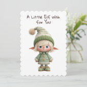 Enchanted Elf | North Pole Christmas Magic Feestdagenkaart (Staand voorkant)
