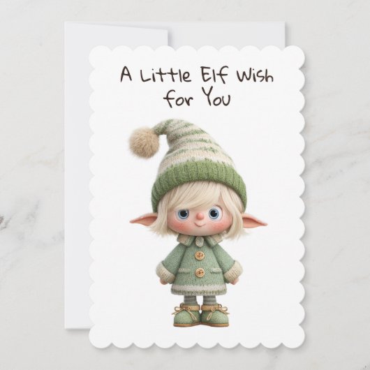 Enchanted Elf | North Pole Christmas Magic Feestdagenkaart (Voorkant)