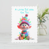 Enchanted Elf | North Pole Christmas Magic Feestdagenkaart (Staand voorkant)