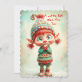 Enchanted Elf | North Pole Christmas Magic Feestdagenkaart (Voorkant)
