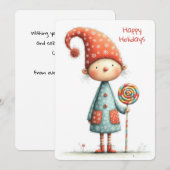 Enchanted Elf | North Pole Christmas Magic Feestdagenkaart (Voorkant / Achterkant)