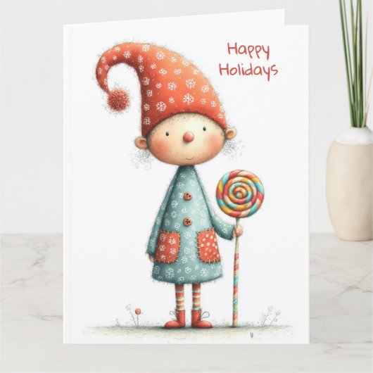 Enchanted Elf | North Pole Christmas Magic Kaart (Voorkant)