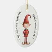 Enchanted Elf | North Pole Christmas Magic Keramisch Ornament (Rechts)