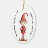 Enchanted Elf | North Pole Christmas Magic Keramisch Ornament (Links)