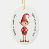 Enchanted Elf | North Pole Christmas Magic Keramisch Ornament (Achterkant)