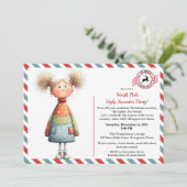 Enchanted Elf | North Pole Ugly Sweater Party Kaart (Staand voorkant)