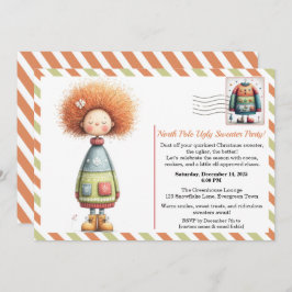 Enchanted Elf | North Pole Ugly Sweater Party  Kaart