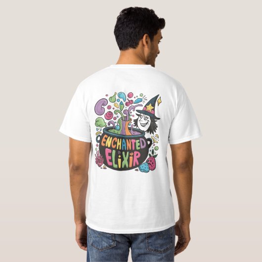 ✅👕Enchanted Elixir Mannen T-shirt (Achterkant volledig)