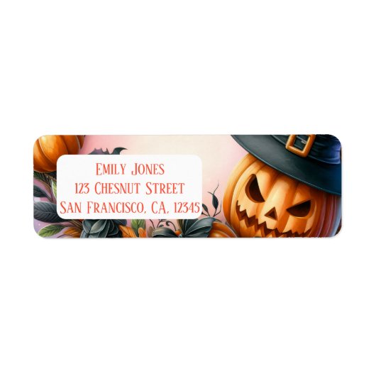 Enchanted Eve - Feestelijke Halloween Etiket (Voorkant)