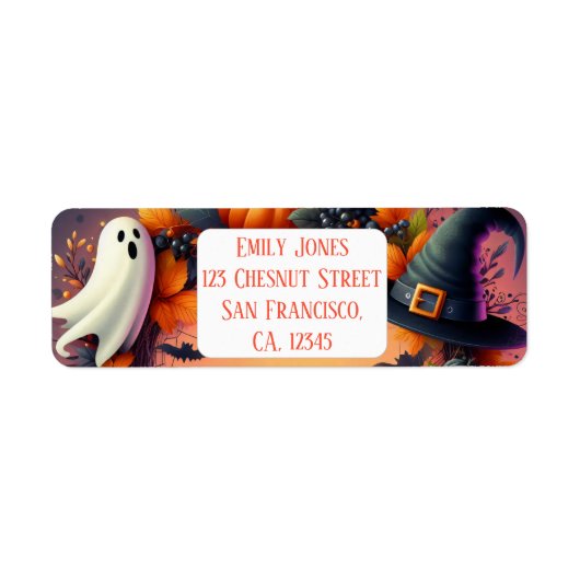 Enchanted Eve - Feestelijke Halloween Paper Borden Etiket (Voorkant)