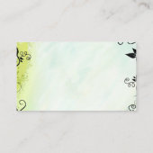 Enchanted Evening Deco Leaf Wedding Informatiekaartje (Achterkant)