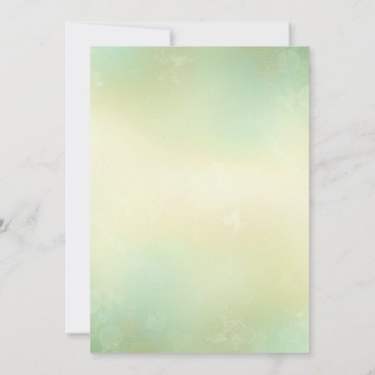 Enchanted Evening Deco Leaf Wedding Invitation Kaart (Achterkant)