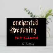 "Enchanted Evening" Gothic Halloween Ghost Folie Uitnodiging (Staand Voorkant)