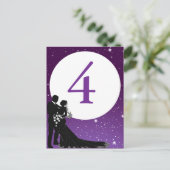 Enchanted Evening Nighttime Trouwtafel Kaart (Staand voorkant)