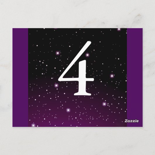 Enchanted Evening Nighttime Trouwtafel Kaart (Achterkant)