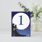 Enchanted Evening Nighttime Trouwtafel Kaart (Staand voorkant)