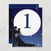 Enchanted Evening Nighttime Trouwtafel Kaart (Voorkant / Achterkant)