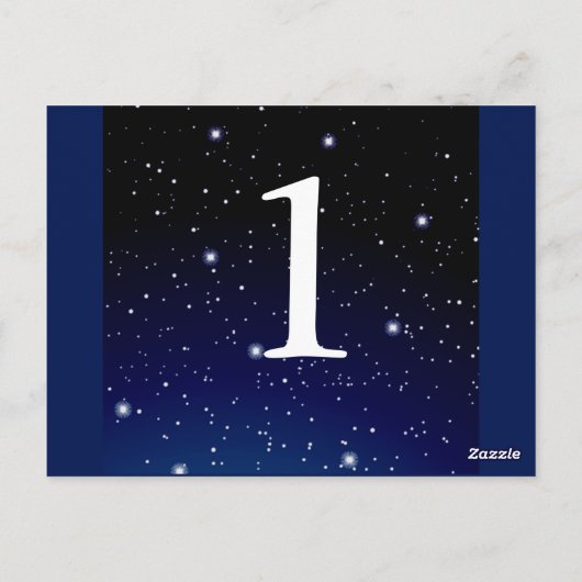 Enchanted Evening Nighttime Trouwtafel Kaart (Achterkant)