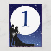 Enchanted Evening Nighttime Trouwtafel Kaart (Voorkant)