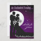 Enchanted Evening Nighttime Wedding Invitation Kaart (Voorkant)