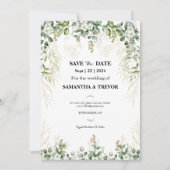 Enchanted Evergreens: Save the Date Uitnodiging (Voorkant)