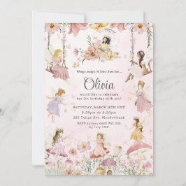 Enchanted Fairies Bloemen Meadow Garden Verjaardag Kaart