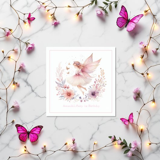 Enchanted Fairy 1st Verjaardagsfeest Servet