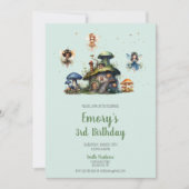 Enchanted Fairy 3rd Birthday Mushroom Kaart (Voorkant)