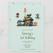 Enchanted Fairy 3rd Birthday Mushroom Kaart