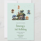 Enchanted Fairy 3rd Birthday Mushroom Kaart