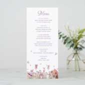 Enchanted Fairy Baby shower Menu Sign (Staand voorkant)