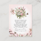 Enchanted Fairy Bee Bloemen Meisje Boeken voor Bab Informatiekaartje (Achterkant)