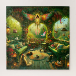 Enchanted Fairy Cat Garden Porch Legpuzzel