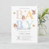 Enchanted Fairy Colorful Baby Shower Kaart (Staand voorkant)