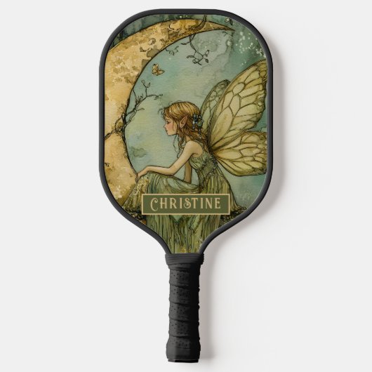 Enchanted Fairy Crescent Moon Pickleball Paddle (Achterkant)