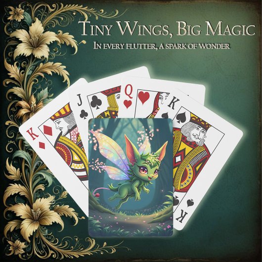 Enchanted Fairy Critter – Magical Forest Sprite  Pokerkaarten