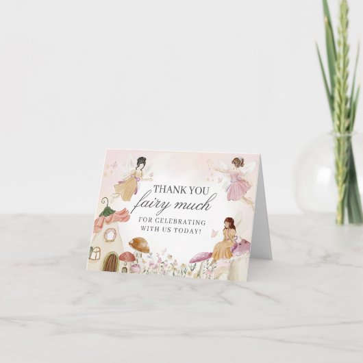 Enchanted Fairy Dank je kaart Verjaardag of Baby (Voorkant)