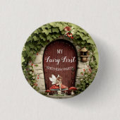 Enchanted Fairy First Birthday Girl Party Ronde Button 3,2 Cm (Voorkant)