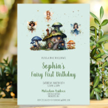 Enchanted Fairy First Birthday Mushroom