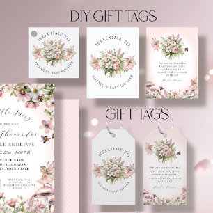 Enchanted Fairy Floral Baby Meisje Douche DIY Labe Visitekaartje