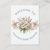 Enchanted Fairy Floral Baby Meisje Douche DIY Labe Visitekaartje (Voorkant)
