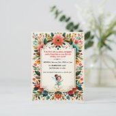 Enchanted Fairy Floral Birthday Invitation Briefkaart (Staand voorkant)