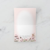 Enchanted Fairy Floral Bouquet Baby Girl Thank You Bedankkaart (Binnen)