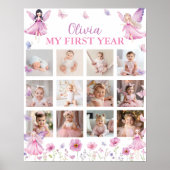 Enchanted Fairy Floral First Year Photo Milestone Poster (Voorkant)