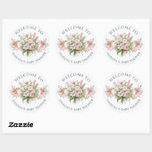Enchanted Fairy Floral Welkom Baby Meisje Douche Ronde Sticker (Vel)